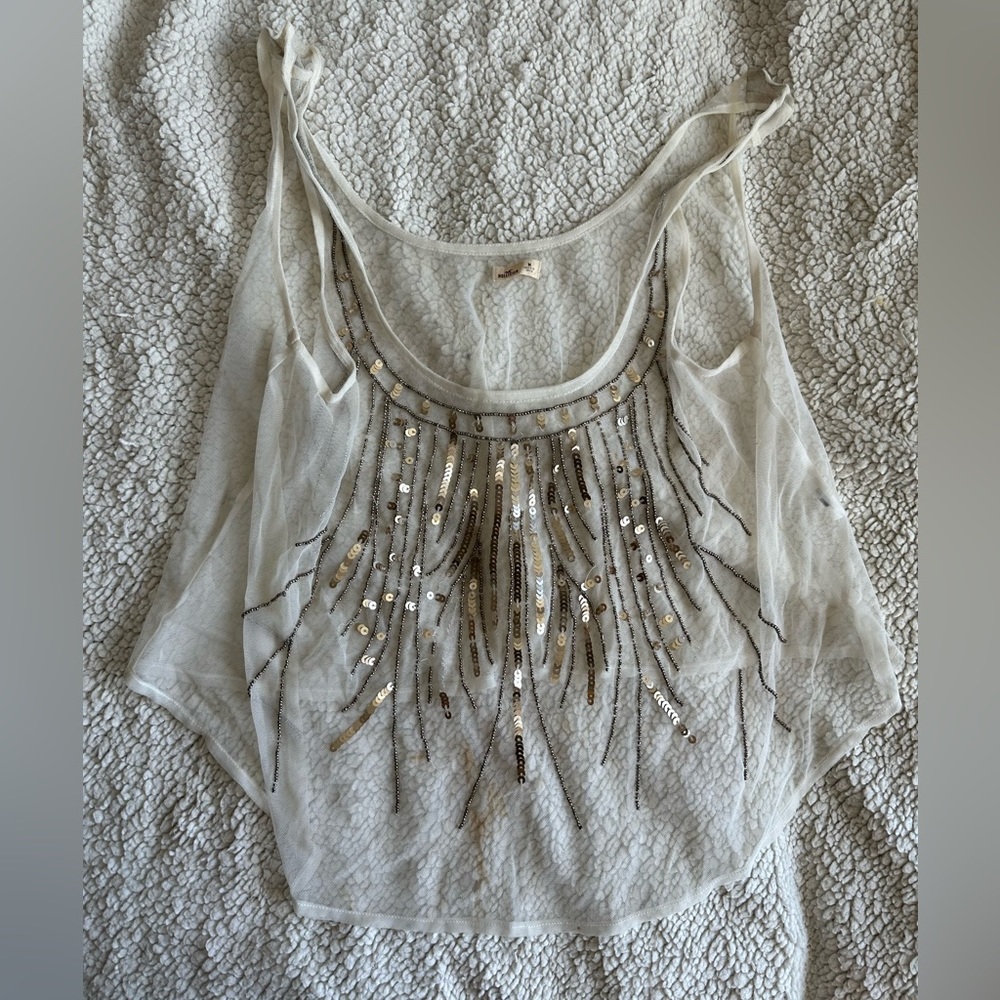 Hollister sequin see through tank